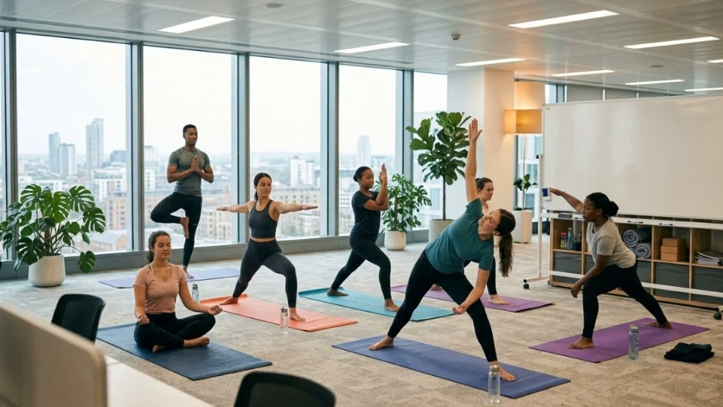 Yoga no Trabalho: 7 posturas para aliviar tensão no escritório — Arte em Movimento Yoga